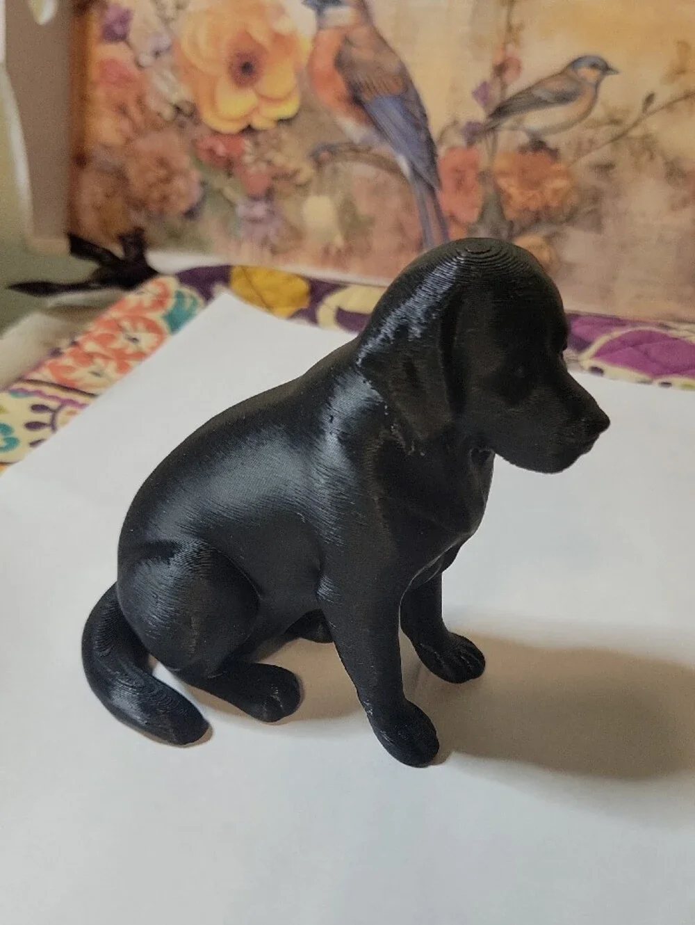 Black Labrador Dog Figurine -